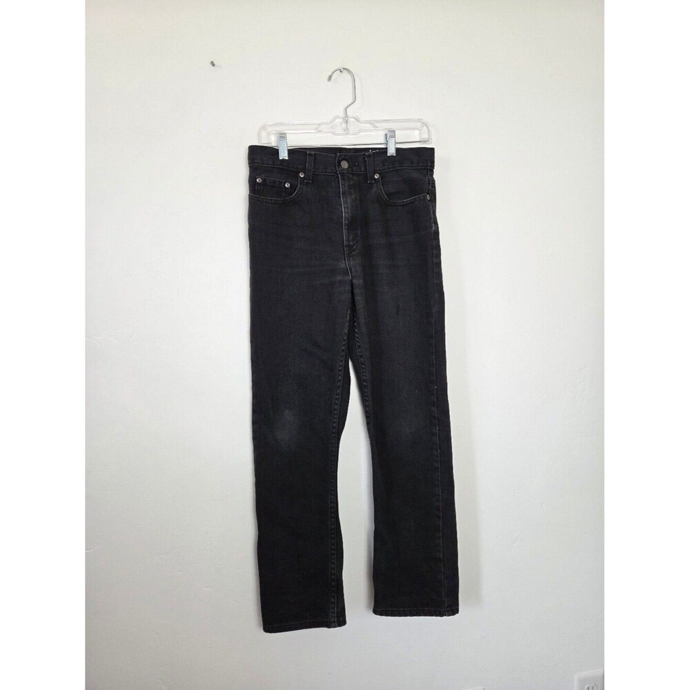 George Black Denim Jeans Straight Leg Men's 29x30 (29x28) Classic Dad School
